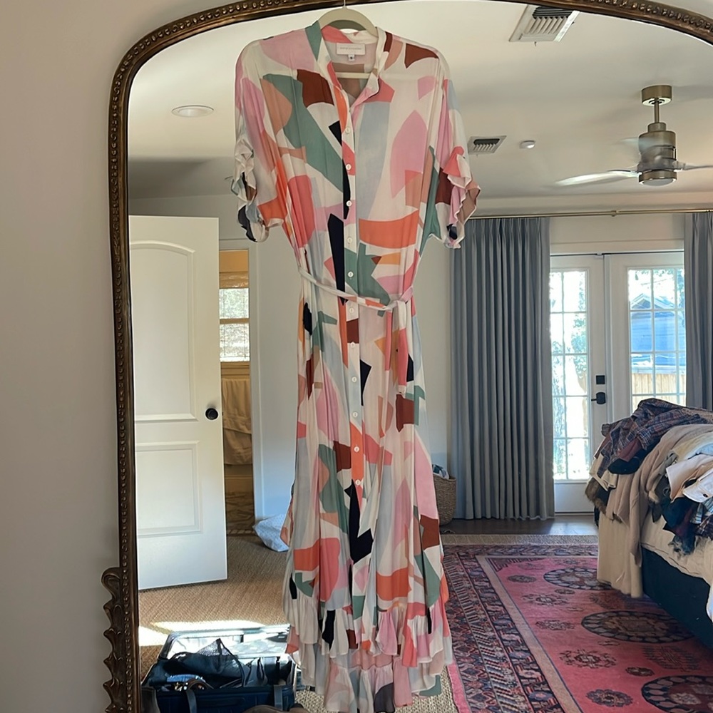 Corey Lynn calter anthropologie colorful dress